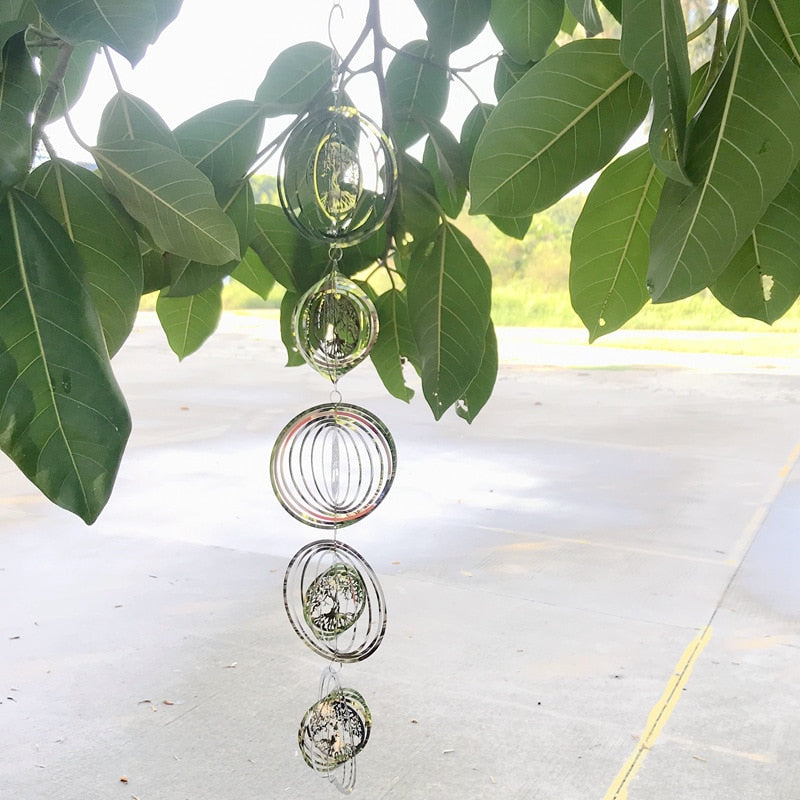 3D Tree of Life Hanging Metal Wind Spinners