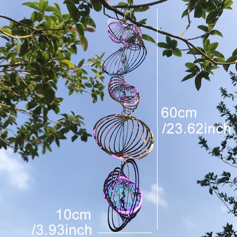 3D Tree of Life Hanging Metal Wind Spinners