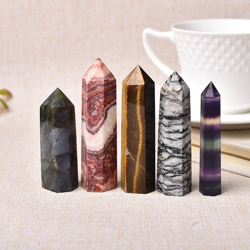 26 Standing Crystal Stone Towers