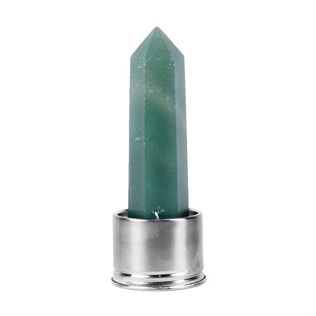Natural Gemstone Glass Water Bottle - Aventurine Quartz Only -Without Bottle - Conscious Shopping