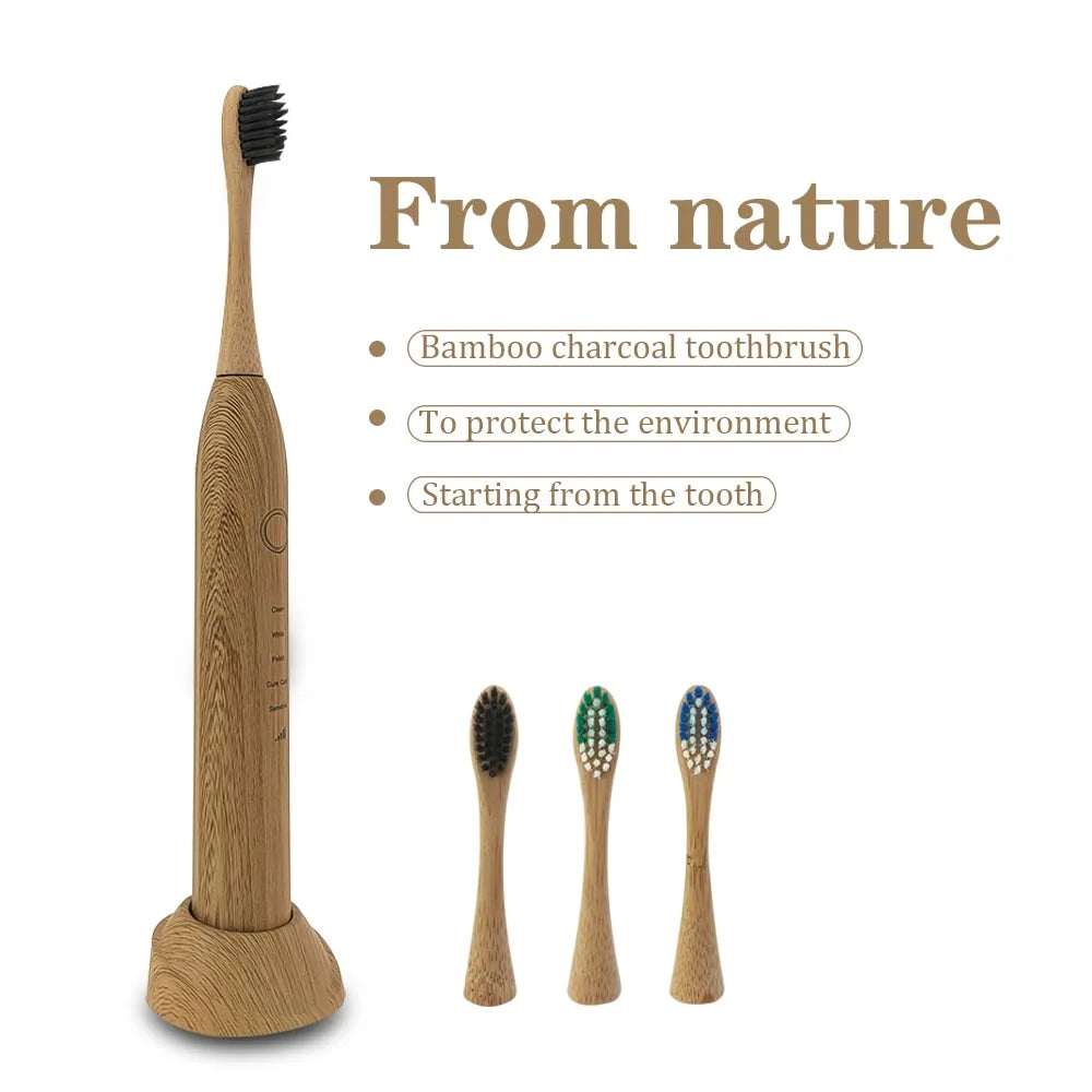 Bamboo Electric Charcoal Toothbrush - Conscious Shopping