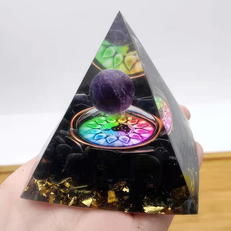 Handmade Orgonite Pyramids - A Perfect Fusion of Energy Healing & Style - Chakra Flower - Conscious Shopping